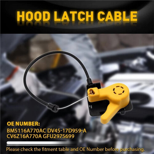 Hood  Release Cable BM5116A770AC for  Focus 2012-2018 Hood  Pull Release Handle Cable Lever 1