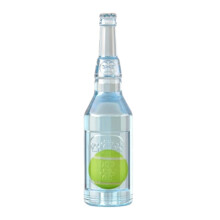 Dog Chew Toy Rubber Bottle with Tennis Ball Blue 7.87 inch