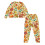 Women's Floral Print Drawstring Pajama Set Long Sleeve 2