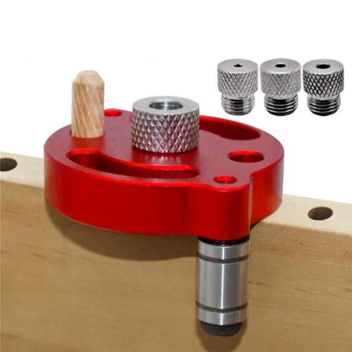 Woodworking Vertical Hole Drilling Locator Kit, Precise Dowel Splicing Drill Guide Jig with Drill Bits & Wooden Dowels 2