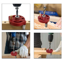 Woodworking Vertical Hole Drilling Locator Kit, Precise Dowel Splicing Drill Guide Jig with Drill Bits & Wooden Dowels