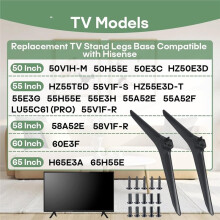 Base per Gambe di Supporto TV per 50 55 58 60 65 Pollici per LED TV Piedini da Tavolo per 50H55E 55E3G