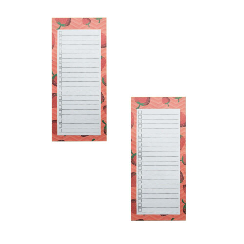 Magnetic Notepads Fruit Design 2 Pcs Full Magnet Back