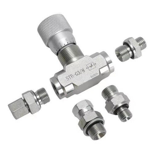 3/8" Flowing Control Valve STB-G3/8 L08 Hydraulic Speed Regulator for  Excavator 2