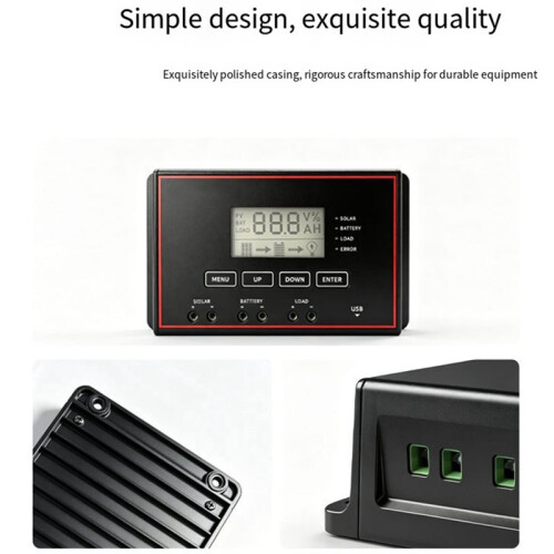 20A Solar Charge Controller LCD Screen Display 12V/24V Battery Photovoltaic Panel 20A Charge/Discharge Controller 2
