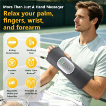 Handmassager met Luchtcompressie Warme Kompresmassagehandschoen Vinger Pols Massage Machine voor Handspierontspanning