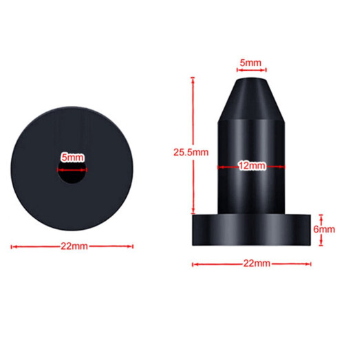 Kayak Waterproof Drain Plug Rubber Black 2 pcs 2