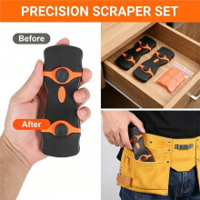 Set de 24 Grattoirs avec 50 Lames Métalliques et 50 Lames en Plastique, pour Enlever des Autocollants, Du Mastic, de la Peinture, des Adhésifs sur