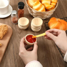 40pcs Wooden Pinch Bowls, Wood Small Bowls, Unfinished Bowl Set, Round Bowl for Dipping Nuts,1.2 X 2.2 Inches