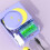 Badminton Trainer Adjustable Height Rechargeable Sports Practice Games Self Training Tool with Remote Control Elastic 3
