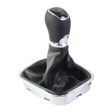 For 6C 2015-2018 Car 5 Speed Manual Gear Lever Stick Shift Knob with Gaiter Boot Car Accessories