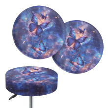 Galaxy Butterfly Bar Stool Cushion Covers Polyester Round