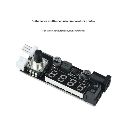 DC12V 3A Digital Fan Speed Controller Voltage Adjustable Temperature RPM Display for Cooling Fan Governor Module 1