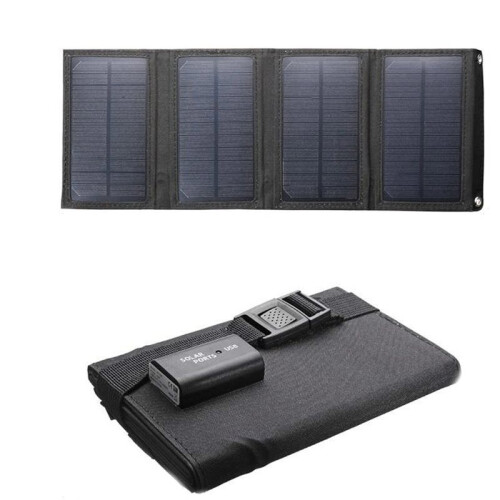 Foldable Solar Panel 12W USB Solar Cell Portable Folding Waterproof Solar Panel Charger Outdoor Mobile Power Charger,1PC 1