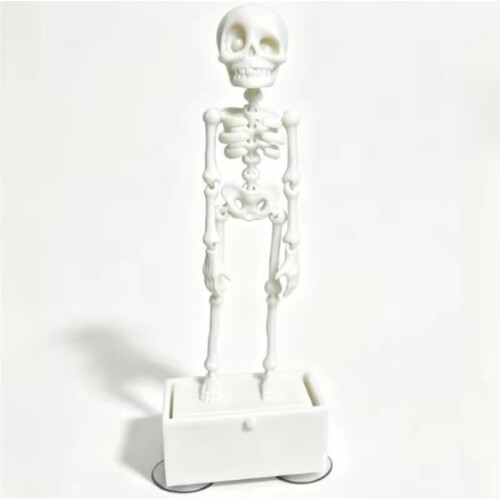 3D Printed Dancing Skeleton Aquarium Bubbler Plastic Fish Tank Dance Skull Ornament Gothic Air Driven 2