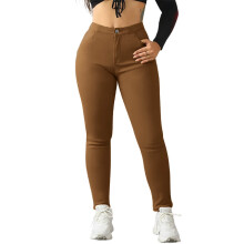 Women's Fleece-Lined Thermal Leggings Solid Color High