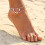 Women's Sterling Silver Anklet with Boho Beads 1