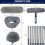 Reach Ceiling Fan Duster Kit with Telescopic Pole, Corner Brush, Microfiber Feather Duster for Spider Webs and Ceilings 7