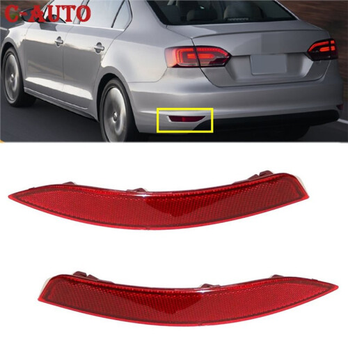 1Pair Car Rear Bumper Reflector Light Warning Lamp for   A6 2011-2014 EU Version Reverse Fog Light Reflector 1