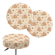 Capybara Stool Covers Non-Slip Foldable Padded 2pcs Size S