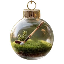 Crystal Glass Sports Ball Ornament 8 cm
