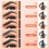 Microblading Eyebrow Pencil Waterproof 4-Tip Black 6