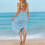 Women's Spaghetti Strap Wrap Dress Lightweight Beach 5