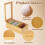 Multi Grids Wooden Storage Box with Lid Postcard Sticky Note Recipe Storage Box Desktop Organizer Box Home Storage 2