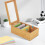 Multi Grids Wooden Storage Box with Lid Postcard Sticky Note Recipe Storage Box Desktop Organizer Box Home Storage 4