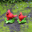 Mini Christmas Cardinal Statue Resin 2 pcs 2