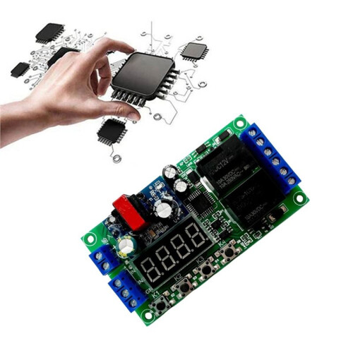 YF-7 AC110V-220V Dual Channel Delay Relay Module Control  Multifunctional Pulse Trigger Cycle Timer 0.01s-999m 1