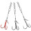 Fishing Treble Hooks with Spring Pin Twistlock Screw Rigs 3 7