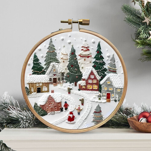 Christmas Embroidery Kit for Adults Beginner Craft Set 8 2