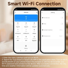 Tuya WiFi Weather Station Air Quality Monitor  Hygrometer Thermometer Calandar  3 Days Weather Forecast White