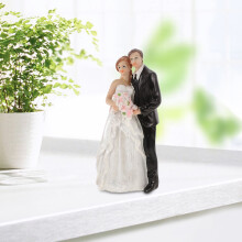 Wedding Cake Topper Bride and Groom Multi Color Figurine 1