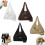 Keychain Tote Bag Foldable Leather Mini Shoulder Purse with 8