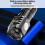 Triple LED Flashlight Magnetic Base 20W USB Charging Black 8