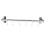 Stainless Steel Kitchen Bar Holder Rack 2-Bar Silver 4