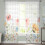 Sheer Curtains Rustic Pink Yellow Floral Grey Plaid Voile 1
