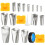 Stainless Steel Caulking Nozzle Set 20 Pcs 3