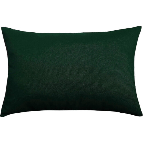 (As show, One size) Fundas de cojín de algodón liso, 30 x 45 cm, verde oscuro 1