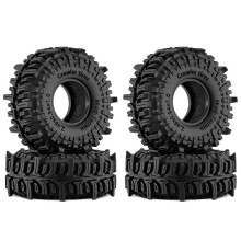 4 Peças Pneus de Lama de Borracha Macia de 1.0 Polegada para 1/24 1/18 para Axial SCX24 TRX4M Ascent-18 Peças de Upgrade para Carro Crawler RC