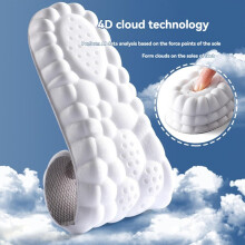PU Shoe Insoles Soft Breathable Moisture-Wicking Shockproof