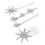Rhinestone Hair Clips Silver 4 Pieces 5