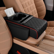 PU Leather Car Armrest Box Mat Universal Comfortable Wrist