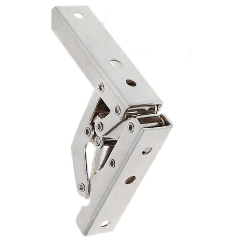 (As show, One size) 3 Pcs Folding Brackets Hidden Cabinet Hardware Connectors 90 Degree Flat Spring Folding Hinge 1