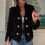 Women's Lightweight Long Sleeve Fringe Polyester Jacket 1