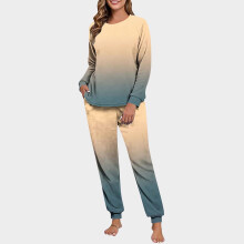 Women's Fleece Loungewear Set Raglan Sleeves Cuffed Ankles