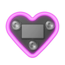 Solar Heart LED Car Lamp Pink Ambient Decorative