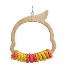Parrot Swing Perch with Cotton Rope and Pine Wood
